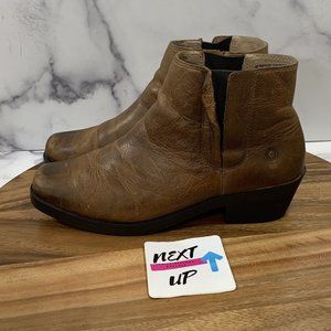 BOGS Womens Gretchen Chelsea Boots Brown Leather Waterproof Ankle Booties sz 11